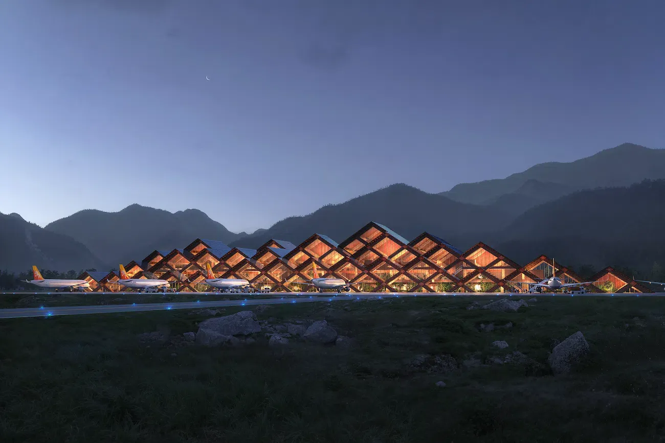 L'aéroport international de Gelephu : un terminal bhoutanais entre tradition, nature et design futuriste aeroport international de gelephu un terminal bhoutanais entre tradition nature et design futuriste 10 aeroport-international-de-gelephu-un-terminal-bhoutanais-entre-tradition-nature-et-design-futuriste-10