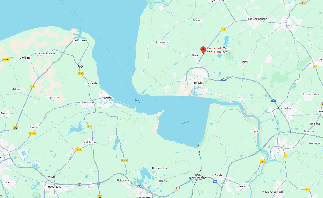 la tour penchee de suurhusen leglise allemande plus penchee que pise maps la tour penchee de suurhusen leglise allemande plus penchee que pise maps