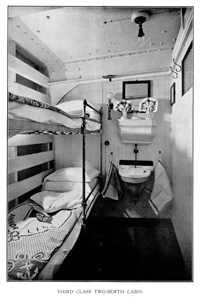 Cabine à deux couchettes à bord du SS Waratah Cabine à deux couchettes à bord du SS Waratah