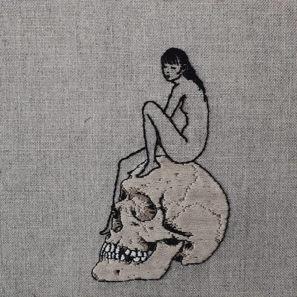 broderie macabre occultisme cousu main adipocere 1 broderie macabre occultisme cousu main adipocere 1
