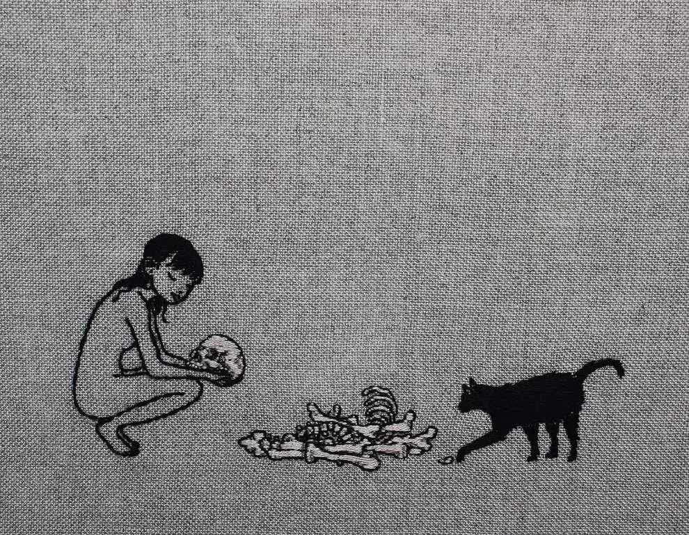 broderie macabre occultisme cousu main adipocere 10 broderie macabre occultisme cousu main adipocere 10