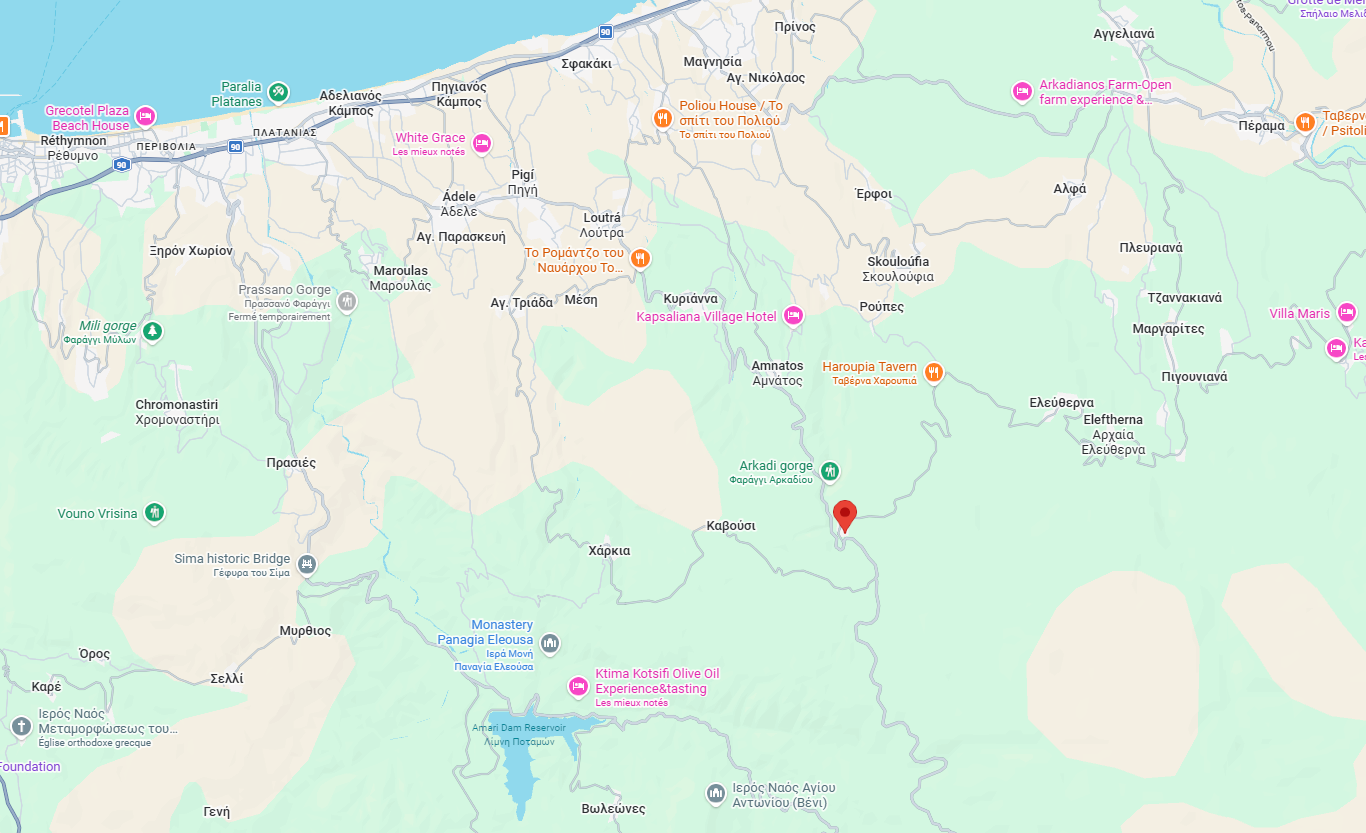 le monastere d arkadi crete maps le monastere d arkadi crete maps