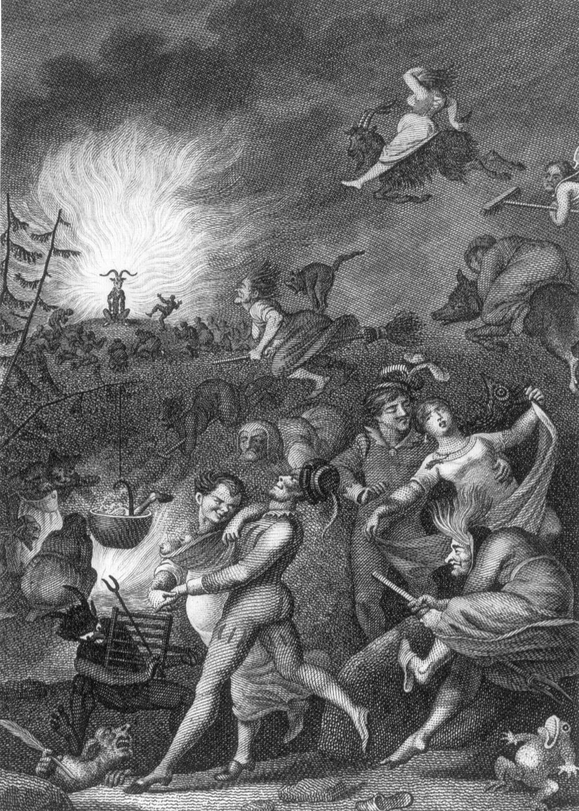 La Nuit de Walpurgis illustration de Johann Heinrich Ramberg, La Nuit de Walpurgis illustration de Johann Heinrich Ramberg,