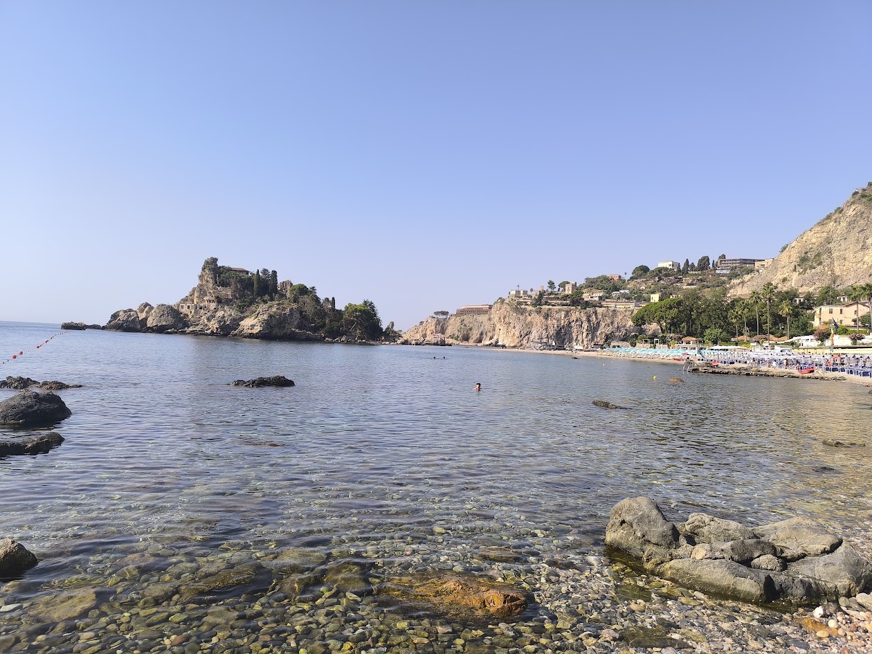 isola bella taormine sicile vue bord de plage isola bella taormine sicile vue bord de plage