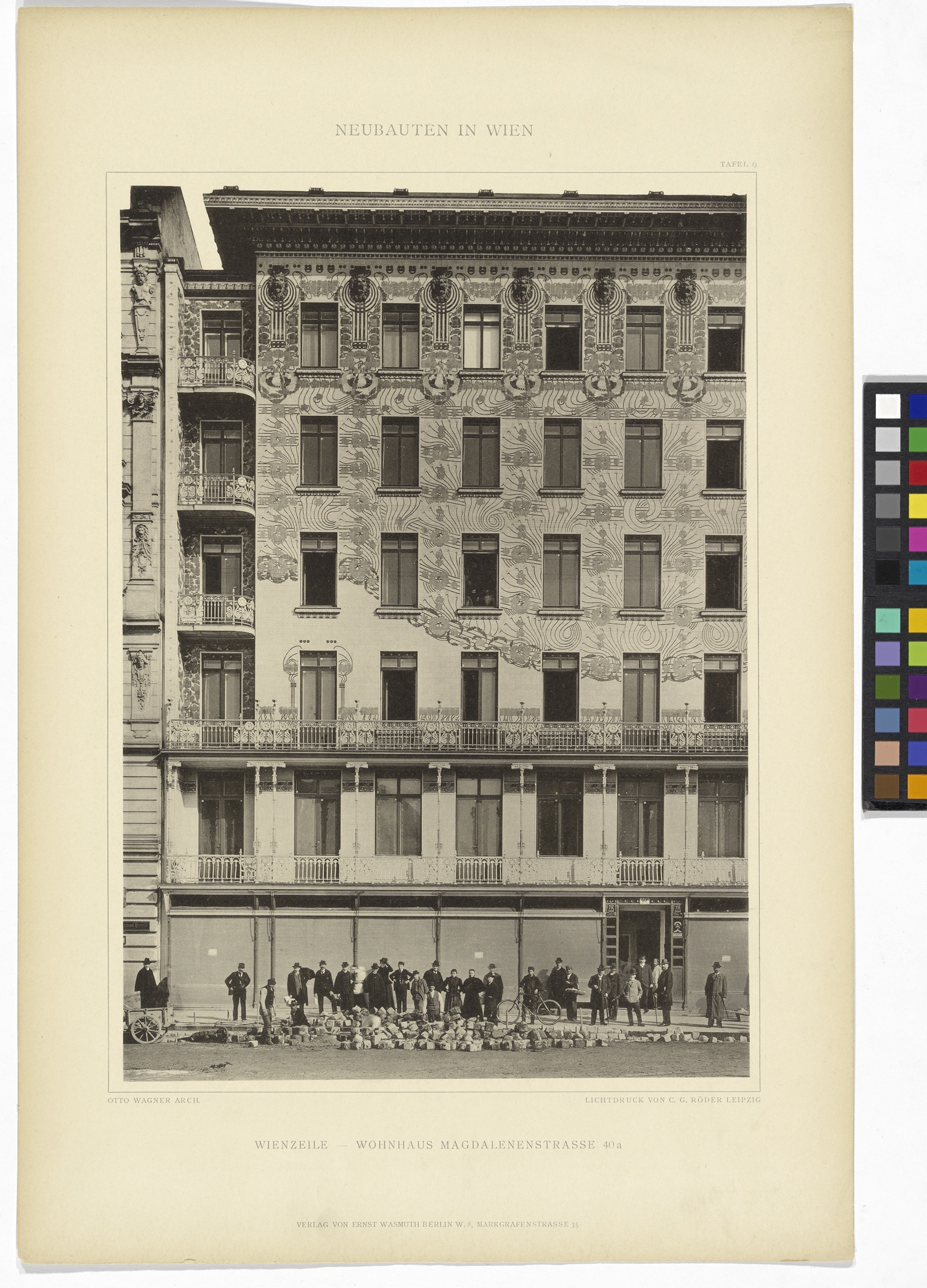photographie ancienne de la Majolikahaus d’Otto Wagner à Vienne vers 1900 photographie ancienne de la Majolikahaus d’Otto Wagner à Vienne vers 1900