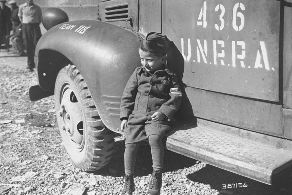 Joseph Schleifstein à 4 ans après la libération de Buchenwald en 1945