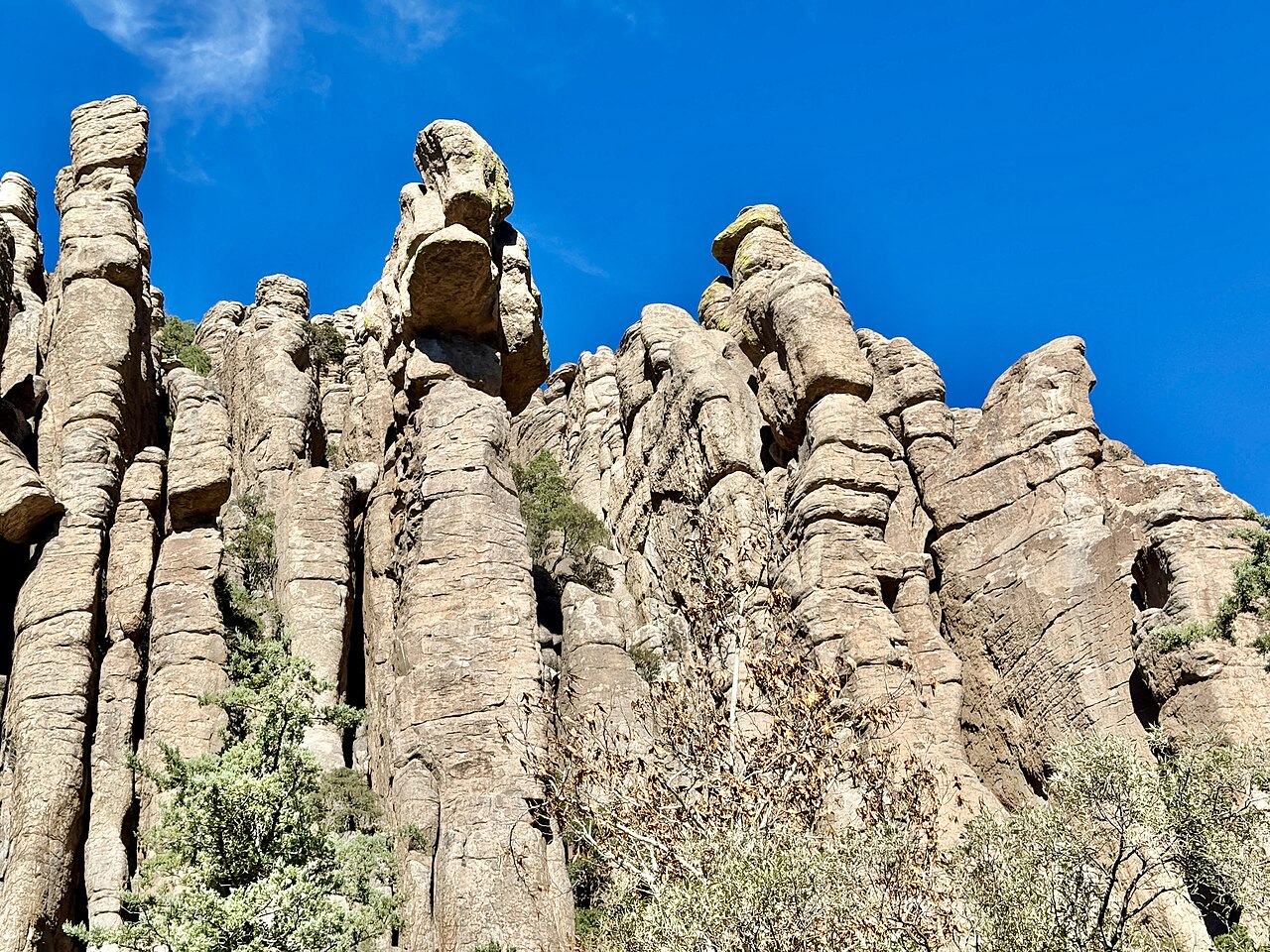 organ pipe rocks chiricahua Hautes colonnes rocheuses des Organ Pipe Rocks à Chiricahua