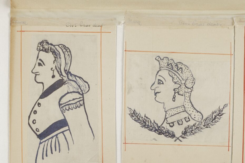 Portraits de femme utilisé comme motif de tatouage au XIXe siècle dans la collection Lacassagne