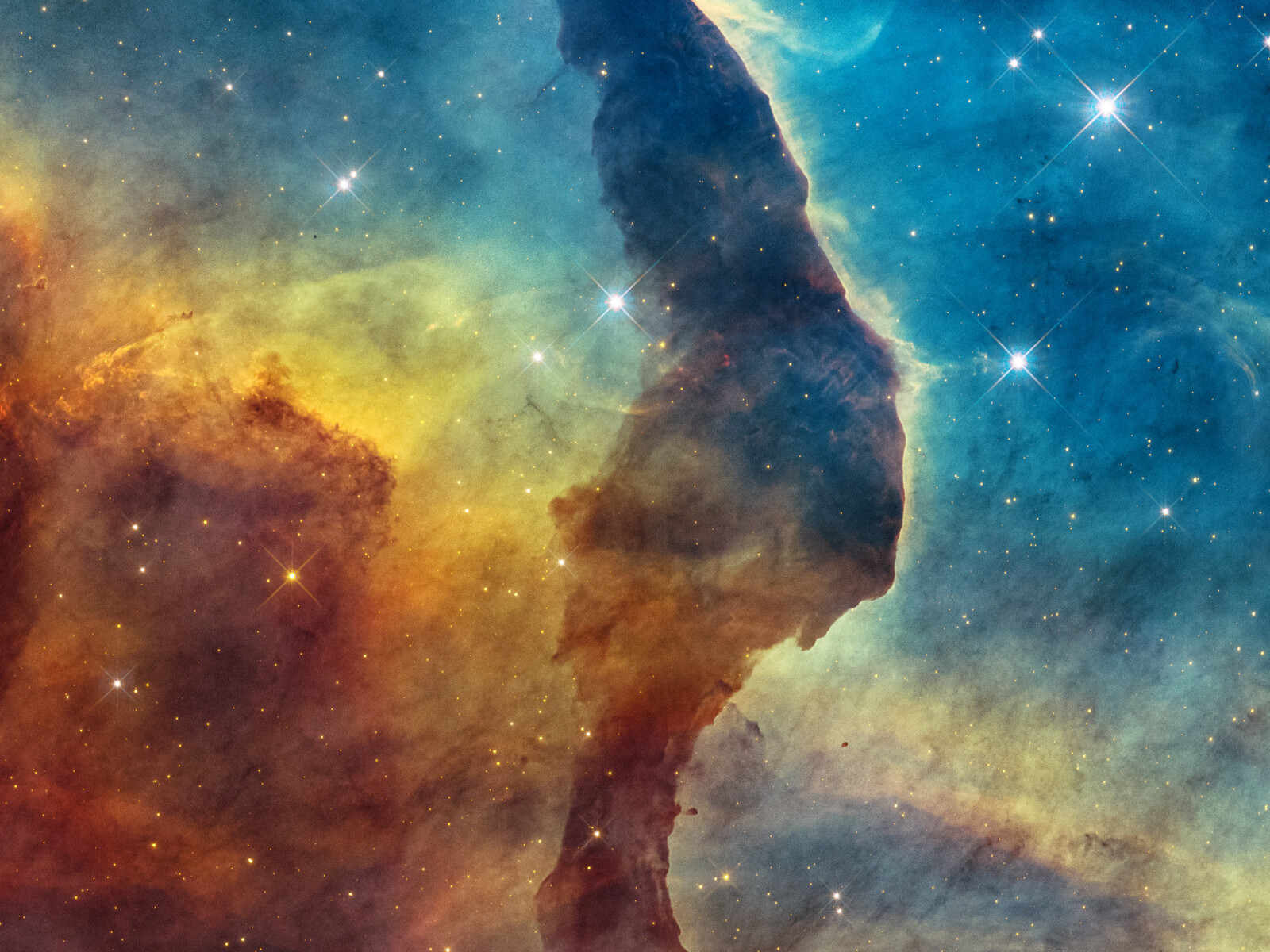 Une tête de chat se cache dans la nébuleuse de la Carène : Hubble et James Webb la voient différemment tete chat nebuleuse carene hubble Une tête de chat se cache dans la nébuleuse de la Carène : Hubble et James Webb la voient différemment